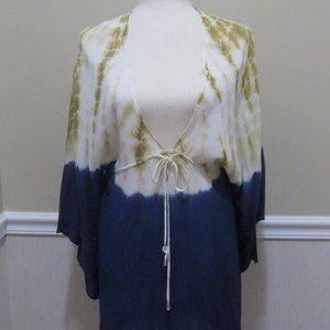 Tie Dye Gauze Tunic Swim Coverup sz S Summer Beach Vacation